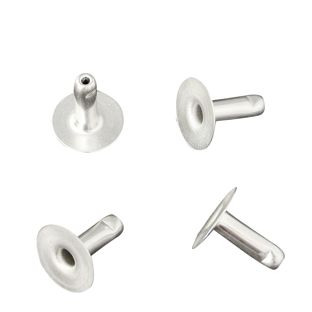 Rivetti tubolari doppi, parte inferiore, aperto, tipo A, 10 mm diametro testa 
