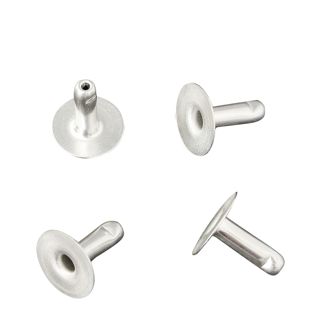 Rivetti tubolari doppi, parte inferiore, aperto, tipo A, 7,5 mm diametro testa 
