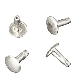 Rivetti tubolari doppi, parte inferiore, chiuso, tipo A, 9 mm diametro testa 