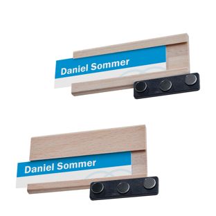 Targhette portanome Forest magnetiche, legno 