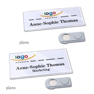 Targhette portanome PLANO magnetiche 