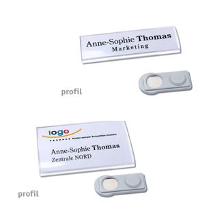 Targhette portanome PROFIL magnetiche 