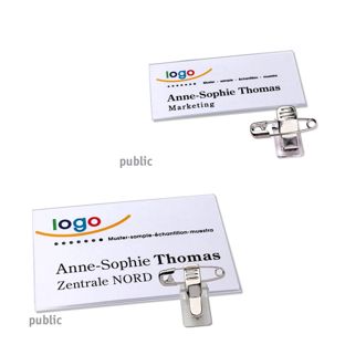 Targhette portanome pinza public 