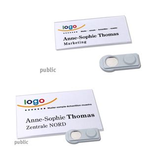 Targhette portanome PUBLIC magnetiche 