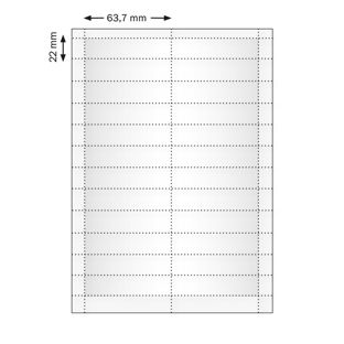 Fogli di stampa, bianco Polar 20, 64 x 22 mm