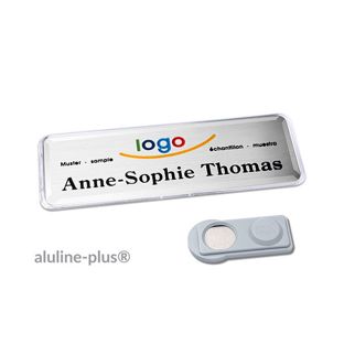 Targhette portanome aluline-plus® magnetiche Magnete smag® | null | 76 x 25 mm