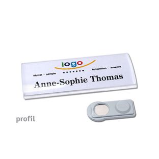 Targhette portanome PROFIL magnetiche Magnete smag® | 75 x 27 mm
