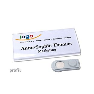 Targhette portanome PROFIL magnetiche Magnete smag® | 75 x 37 mm