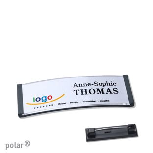 Targhette portanomi spilla polar® 64 x 22 mm  | antracite 