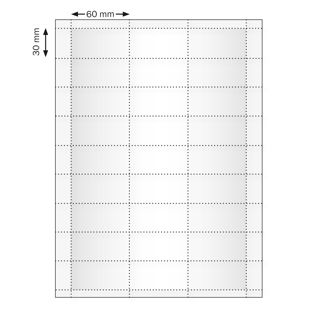 Fogli di stampa, bianco Urban 30, 60 x 30 mm