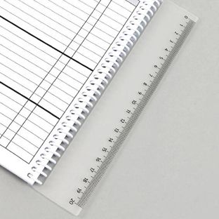 Segnalibro righello 20 cm da appendere in filo o spirale 