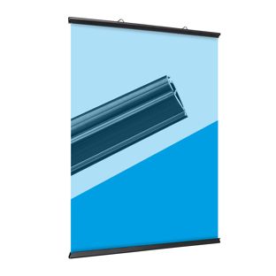 Profilo porta poster, plastica 