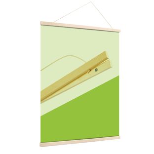 Close Up Listello Magnetico Per Poster – Bianco – Lunghezza 91,5 Cm – Con Filo Per Appenderlo - 2
