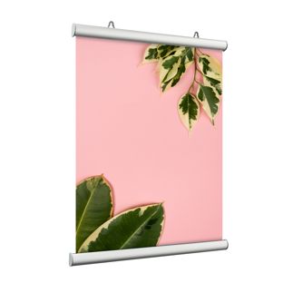 Profilo porta poster, in alluminio, apribili 594 mm | argento 