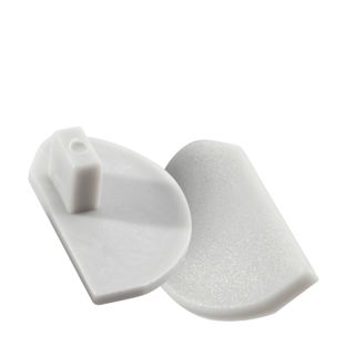 Tappi di plastica per profilo porta poster in alluminio per il coperchio sinistro (quando l'apertura del listello per poster è verso l'alto) 