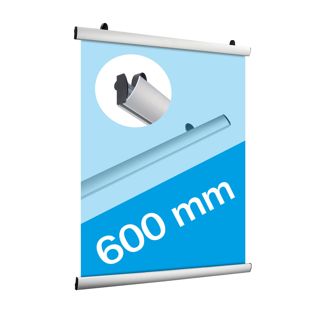 Profilo porta manifesto, in alluminio, apribile 600 mm
