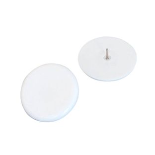 Puntine da disegno, ø = 30 mm bianco  | 100 unità imballate in modo sciolto in sacchetto 