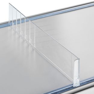 Divisore "Flexible" con fermo a destra, trasparente 60 mm