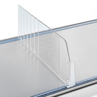 Divisore "Flexible" con fermo a sinistra, trasparente 120 mm