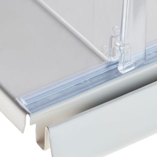 Profilo guida per divisori scaffale, trasparente   | 660 mm