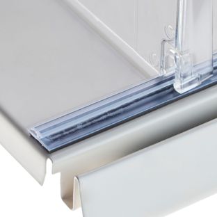 Profilo guida per divisori scaffale, trasparente   | 660 mm