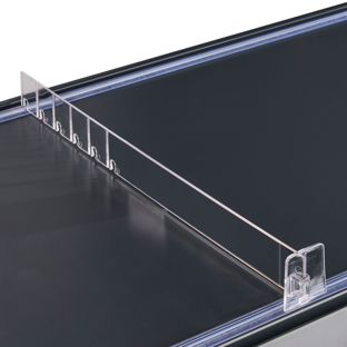 Divisore "Flexible" con fermo al centro, trasparente 30 mm