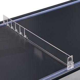 Divisore "Flexible" con fermo a sinistra, trasparente 30 mm