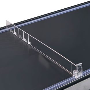 Divisore "Flexible" con fermo a destra, trasparente 30 mm