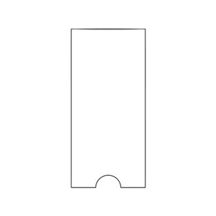 Tasche rettangolari, lato corto aperto 35 x 75 mm 
