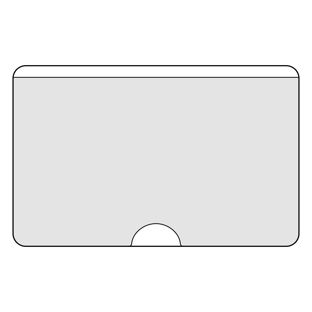 Tasche porta biglietti da visita, autoadesivo, plastica PP null | 95 x 60 mm