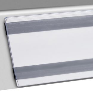 Profilo portaprezzi DBR magnetico, con bordo a C a scatto 105 mm | 1000 mm