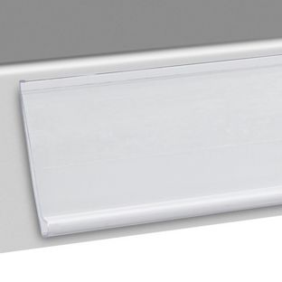 Profilo portaprezzi DBR autoadesivo 24 mm | 1000 mm | trasparente  | per incollare (nastro adesivo standard) 
