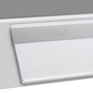 Profilo portaprezzi DBR autoadesivo 39 mm | 1000 mm | trasparente  | per incollare (nastro in schiuma) 