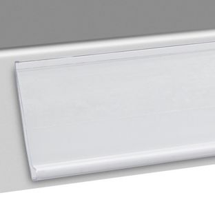 Profilo portaprezzi DBR autoadesivo 24 mm | 100 mm | trasparente  | per incollare (nastro adesivo standard) 
