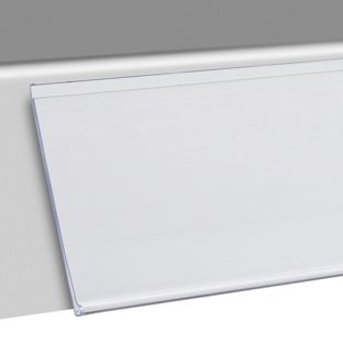 Profilo portaprezzi DBR autoadesivo 60 mm | 100 mm | trasparente  | per incollare (nastro adesivo standard) 