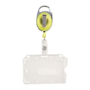Buste porta badge con yoyo giallo
|trasparente  | con incavo per il pollice, opaco 