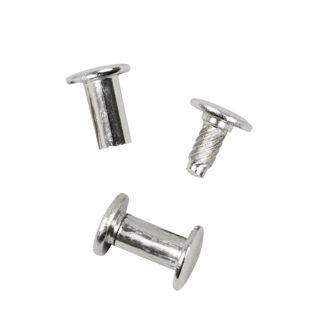 Viti sepolte con testa inseribile a pressione, nichelato 12 mm