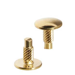 Teste inseribili a pressione per viti sepolte, 6 mm, ottonato 