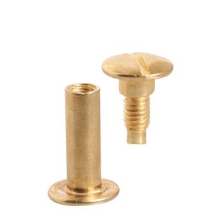 Viti sepolte, ottonato 17 mm | manicotto liscio, vite con scanalatura 