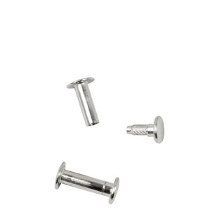 Viti sepolte con testa inseribile a pressione, nichelato 18 mm