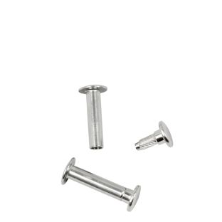 Viti sepolte con testa inseribile a pressione, nichelato 20 mm