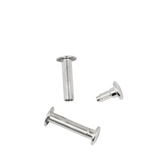 Viti sepolte con testa inseribile a pressione, nichelato 22 mm