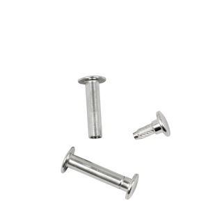 Viti sepolte con testa inseribile a pressione, nichelato 24 mm