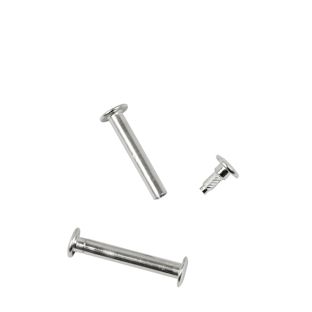 Viti sepolte con testa inseribile a pressione, nichelato 30 mm
