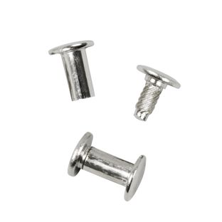 Viti sepolte con testa inseribile a pressione, nichelato 9 mm