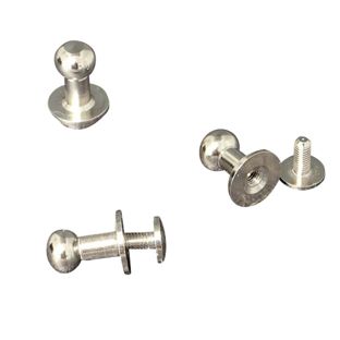 Rivetti a testa sferica con vite, 13 mm, nichelato 
