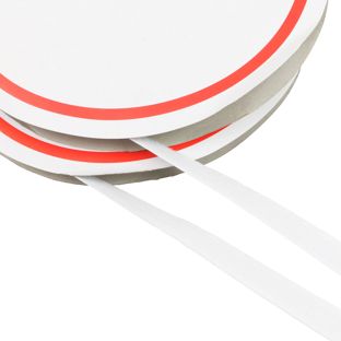 Nastro a strappo autoadesivo, set da nastro maschio + nastro femmina (25 m ciascuno) 16 mm | bianco 