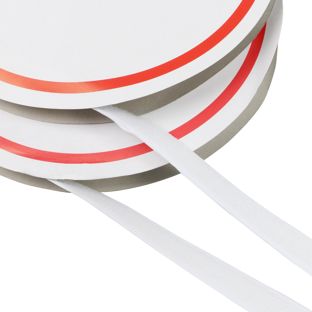 Nastro a strappo autoadesivo, set da nastro maschio + nastro femmina (25 m ciascuno) 20 mm | bianco 