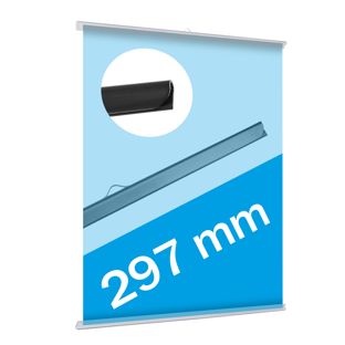 Profilo porta poster, plastica 1 gancio | null | 297 mm