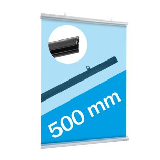 Profilo porta poster, plastica, apribile null | 500 mm